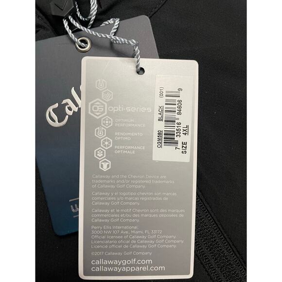 Callaway Men’s Long Sleeve Full-Zip Wind Jacket, Wind and Water Resistant big - Picture 3 of 9